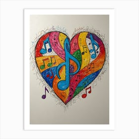 Heart Of Music 31 Art Print