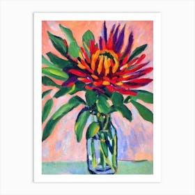 Proteas 2  Matisse Style Flower Art Print