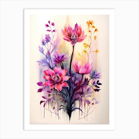 Lotus Flower Painting 1 Art Print