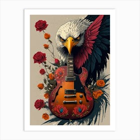 Eagle Guitar Art Print