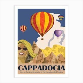 Hot Air Balloons Over Cappadocia Art Print