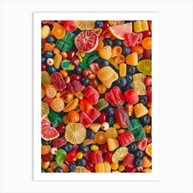 Jelly Retro Candy Pattern Art Print