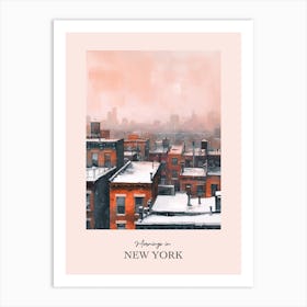 Mornings In New York Rooftops Morning Skyline 2 Art Print