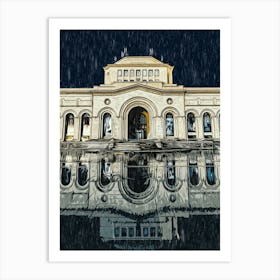 Building House Of Yerevan Armenia Art Print