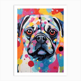 Pug Pop Art Paint Inspired 2 Art Print