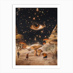 Lost In Fungi Desert Art Print