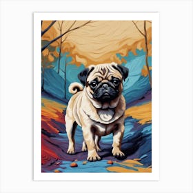 Pug Painting 3 Art Print