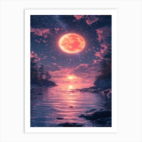 Moon In The Sky 5 Art Print