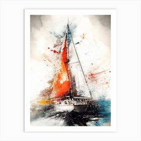Sailboat Canvas Print sport Art Print