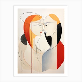 Kissing Art Print