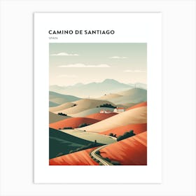 Camino De Santiago Spain 2 Hiking Trail Landscape Poster Art Print