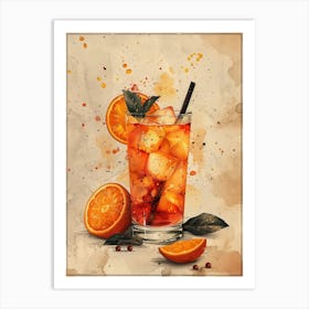 Orange Juice Cocktail 5 Art Print