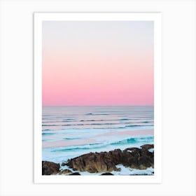 Coolangatta Beach, Australia Pink Photography 2 Art Print
