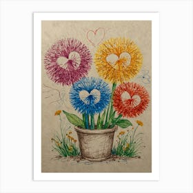 Dandelion Flowers Art Print