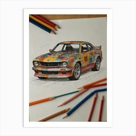 Ford Capri Art Print