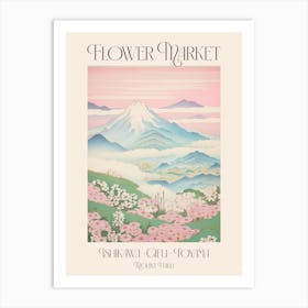 Flower Market Mount Haku In Ishikawa Gifu Toyama, Japanese Landscape 4 Poster Art Print