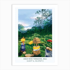 Ubud Rice Terraces, Bali Art Print Art Print