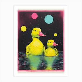 Duckling & Dots Circle 4 Art Print