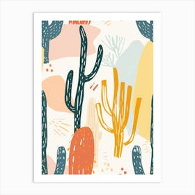 Cactus Pattern Art Print