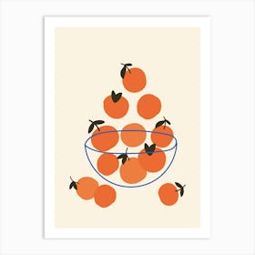 Oranges In A Bowl Art Print