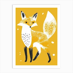 Yellow Arctic Fox 4 Art Print