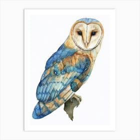 Owl Pastel Watercolour 3 Póster