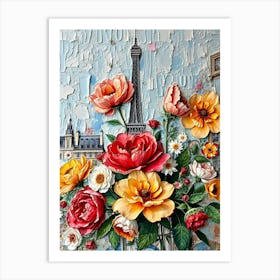 Paris Flowers 1 Art Print