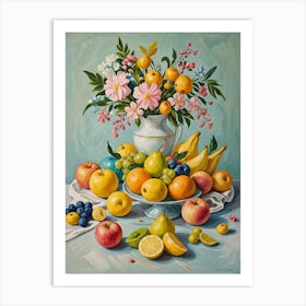 Fresh Fruit In A Vase Art Print