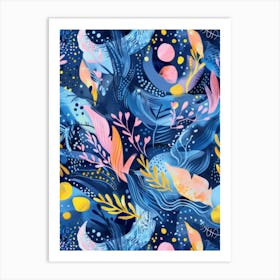 Abstract Floral Pattern 8 Art Print