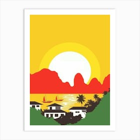 Sunset In Brazil Art Print