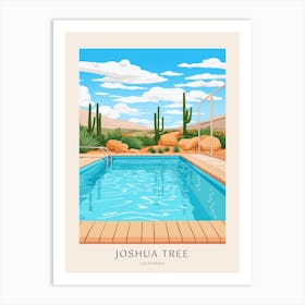 Joshua Tree California 1 Midcentury Modern Pool Poster Art Print