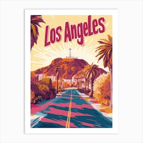 Aihrgdesign A Vintage Travel Poster Of Los Angeles Featuring 1 Art Print