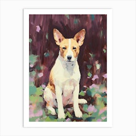 A Basenji Dog Painting, Impressionist 1 Art Print