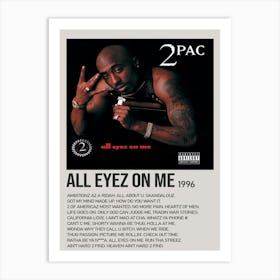 All Eyez On Με 1996 Music Poster Art Print