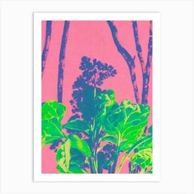 Spinach Risograph Retro Poster vegetable Art Print
