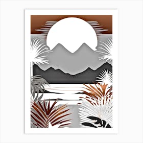 Sunset At The Beach Art Print