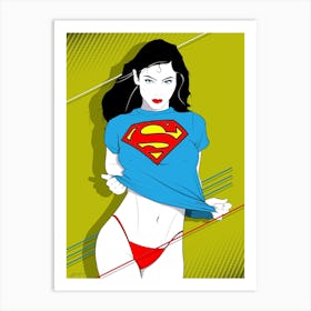 Super Girl 78 - Retro 80s Style Art Print