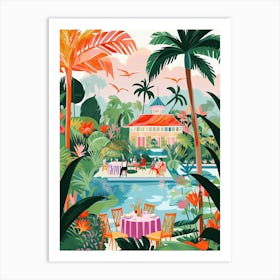 Radisson Beach, Bali, Indonesia, Matisse And Rousseau Style 1 Art Print