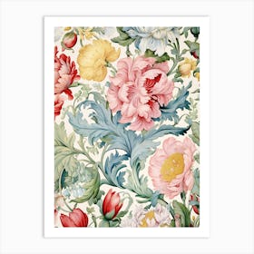 Floral Wallpaper 313 Art Print