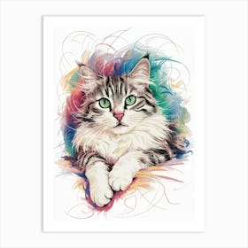 Cat Painting Art Print