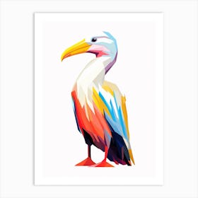 Colourful Geometric Bird Albatross 2 Art Print