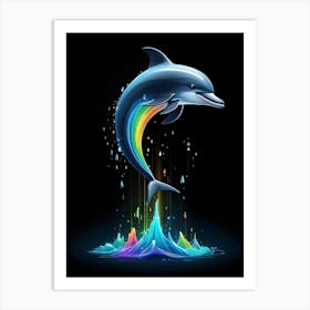 Dolphin In The Water Art Print