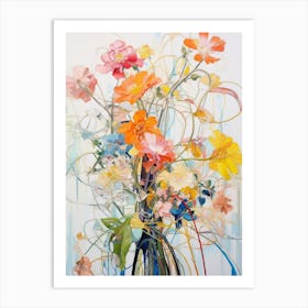 Abstract Flower Painting Everlasting Flower 3 Art Print