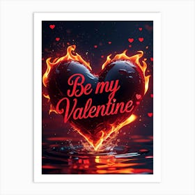 Ignite My Heart: Be My Valentine Art Print