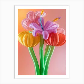 Dreamy Inflatable Flowers Fuchsia 2 Art Print