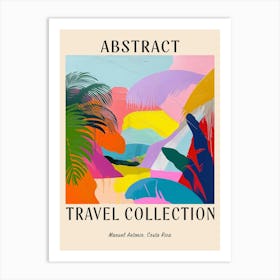 Abstract Travel Collection Poster Manuel Antonio Costa Rica 3 Art Print