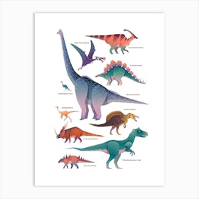 Dinosaurs Kids Room Art Print