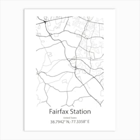 Fairfax,United States Minimalist Map 1 Poster