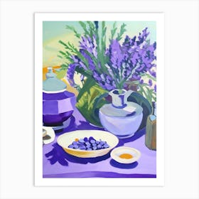 Lavender Spices And Herbs Oil Painting Art Print
