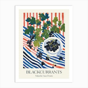 Marche Aux Fruits Blackcurrants Fruit Summer Illustration 2 Art Print